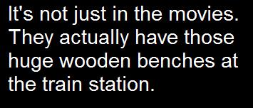 Wooden benches